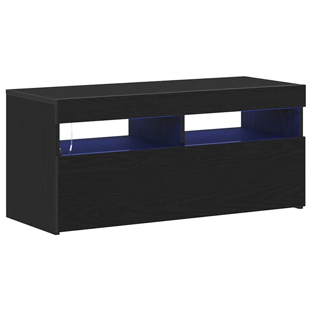 TV-skab 90 x 35 x 40 cm Sort eg Konstrueret træ