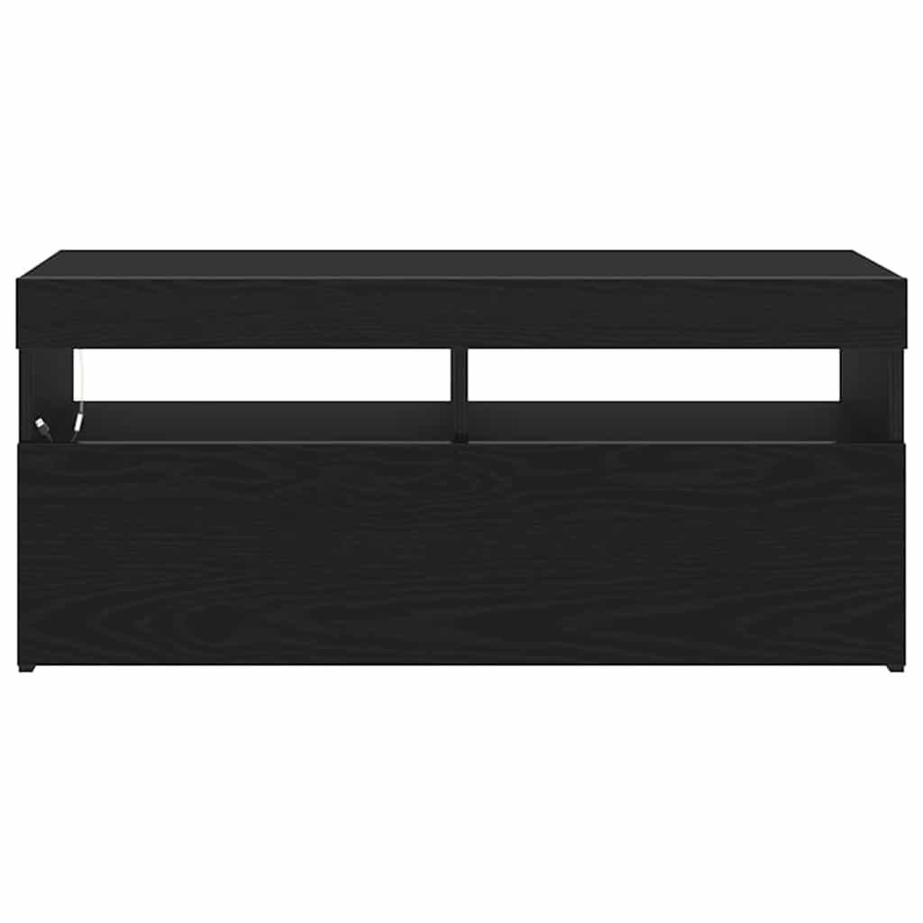 TV-skab 90 x 35 x 40 cm Sort eg Konstrueret træ