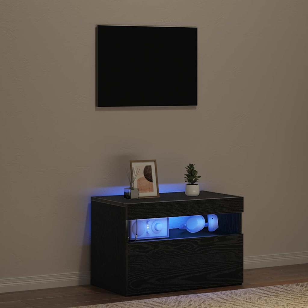 TV-skab 60 x 35 x 40 cm Sort eg Konstrueret træ