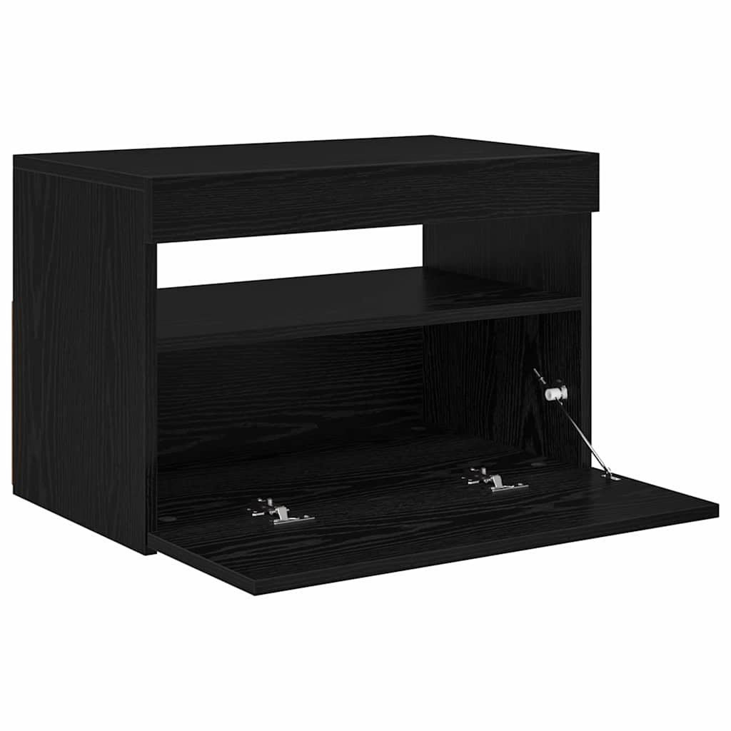 TV-skab 60 x 35 x 40 cm Sort eg Konstrueret træ