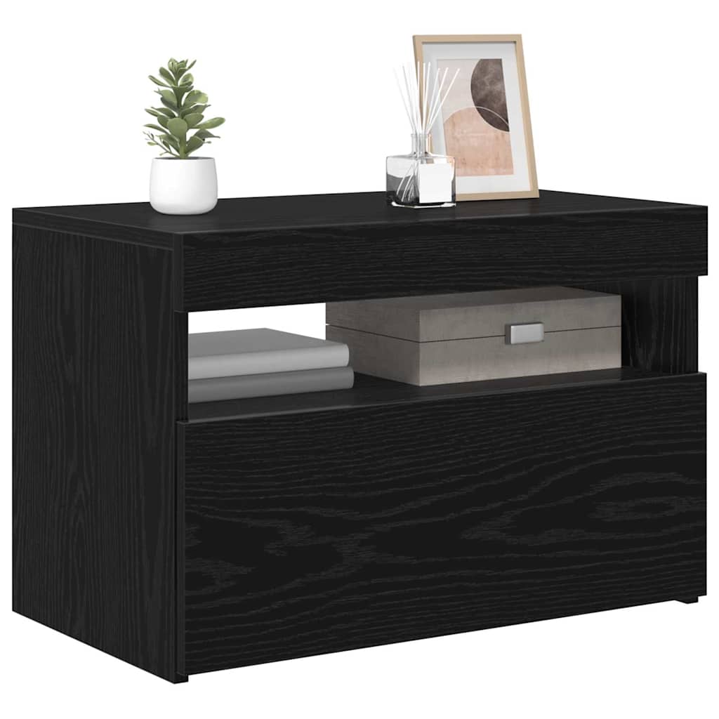 TV-skab 60 x 35 x 40 cm Sort eg Konstrueret træ