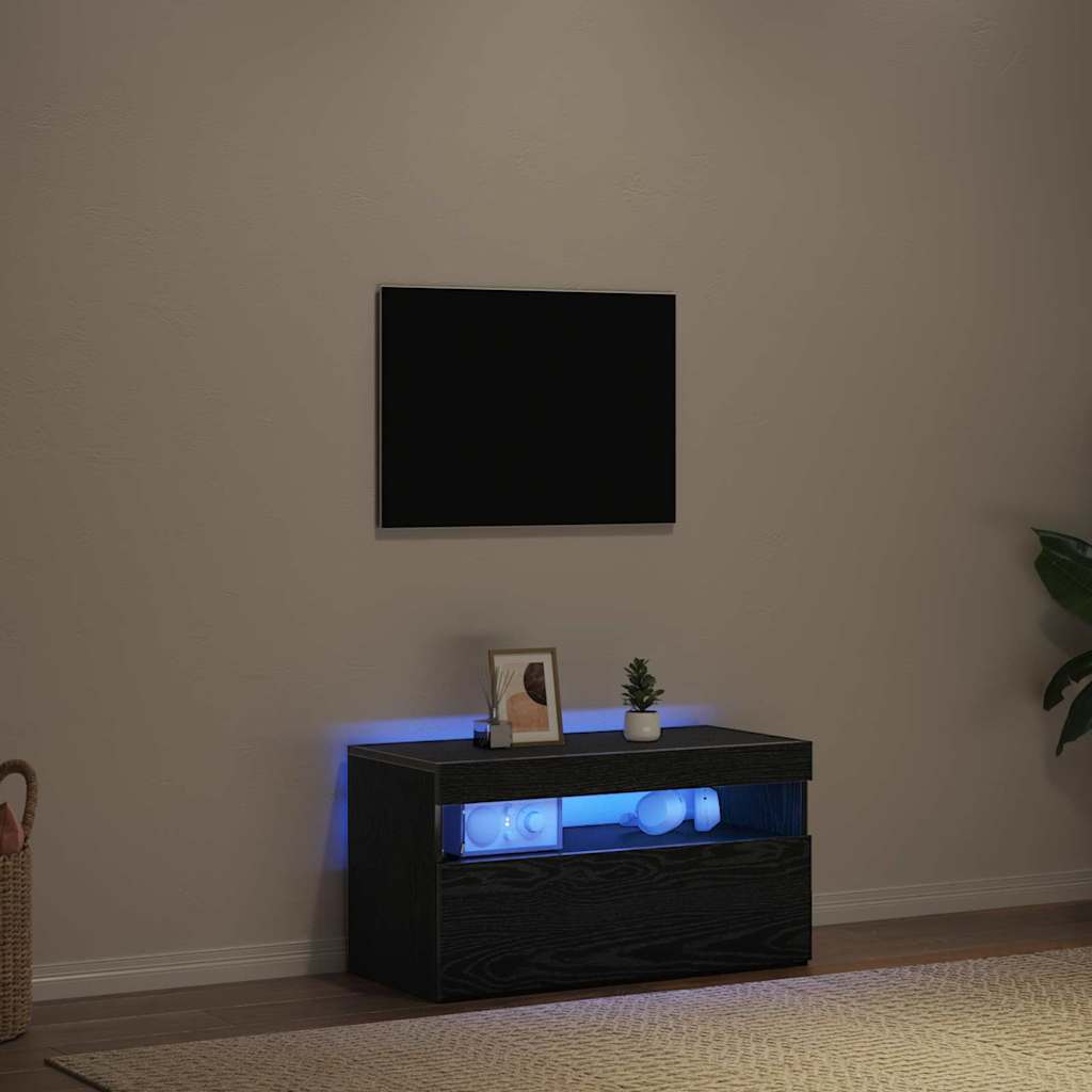 TV-skab 75 x 35 x 40 cm Sort eg Konstrueret træ