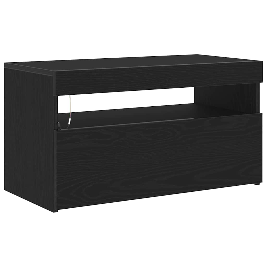 TV-skab 75 x 35 x 40 cm Sort eg Konstrueret træ