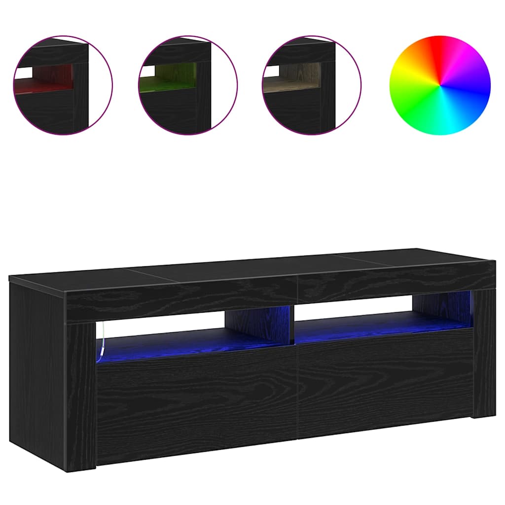 TV-skab 120 x 35 x 40 cm Sort eg Konstrueret træ