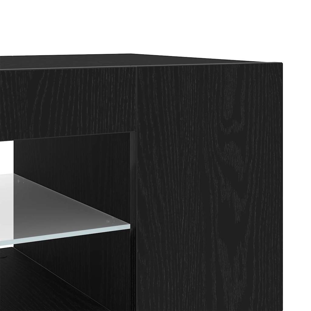 TV-skab 135 x 39 x 30 cm Sort eg Konstrueret træ
