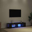 TV-skab 135 x 39 x 30 cm Sort eg Konstrueret træ