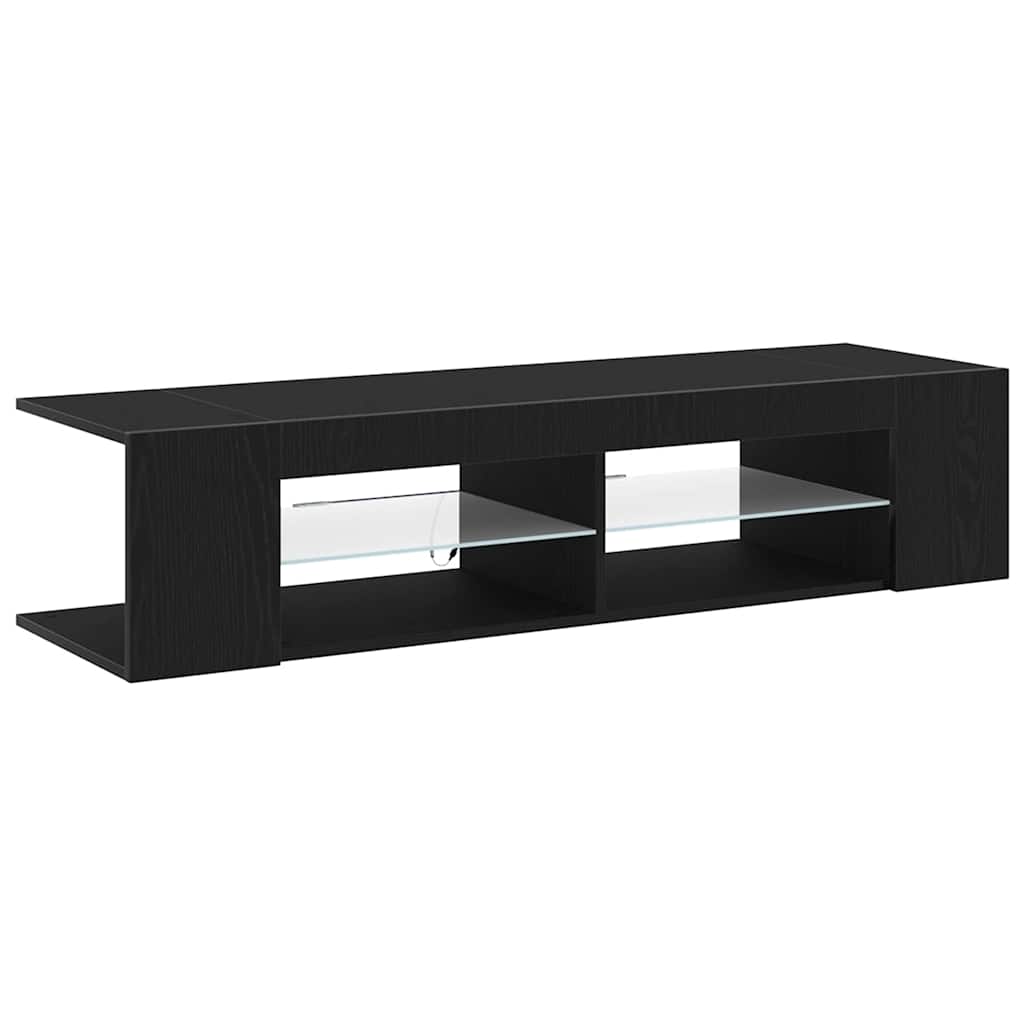 TV-skab 135 x 39 x 30 cm Sort eg Konstrueret træ