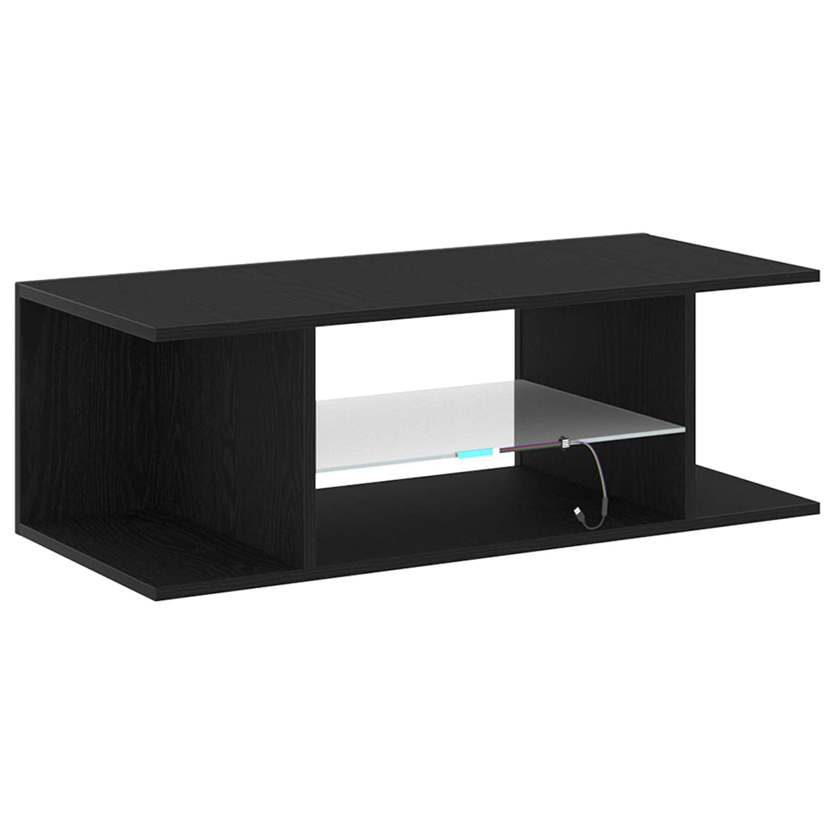 TV-skab 90 x 39 x 30 cm Sort eg Konstrueret træ