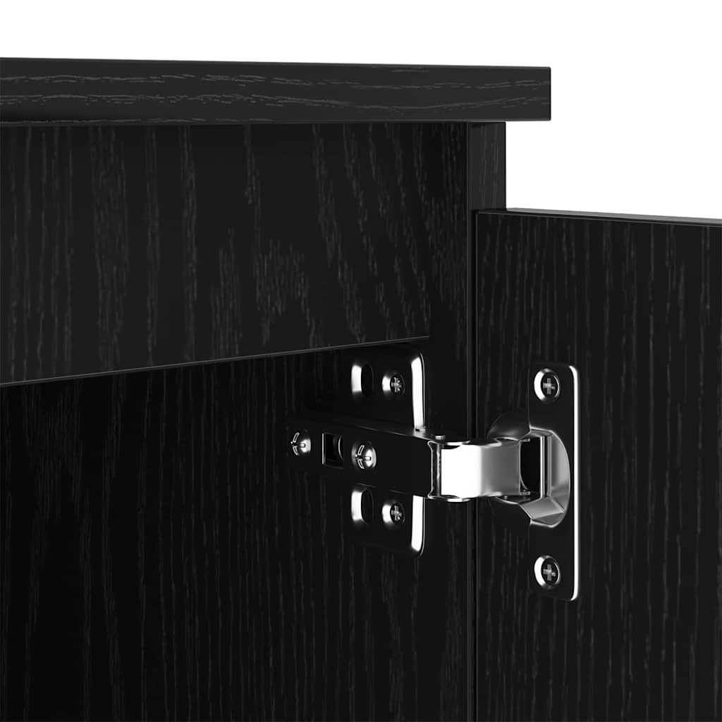 TV-skab 140 x 38,5 x 36 cm Sort eg Konstrueret træ
