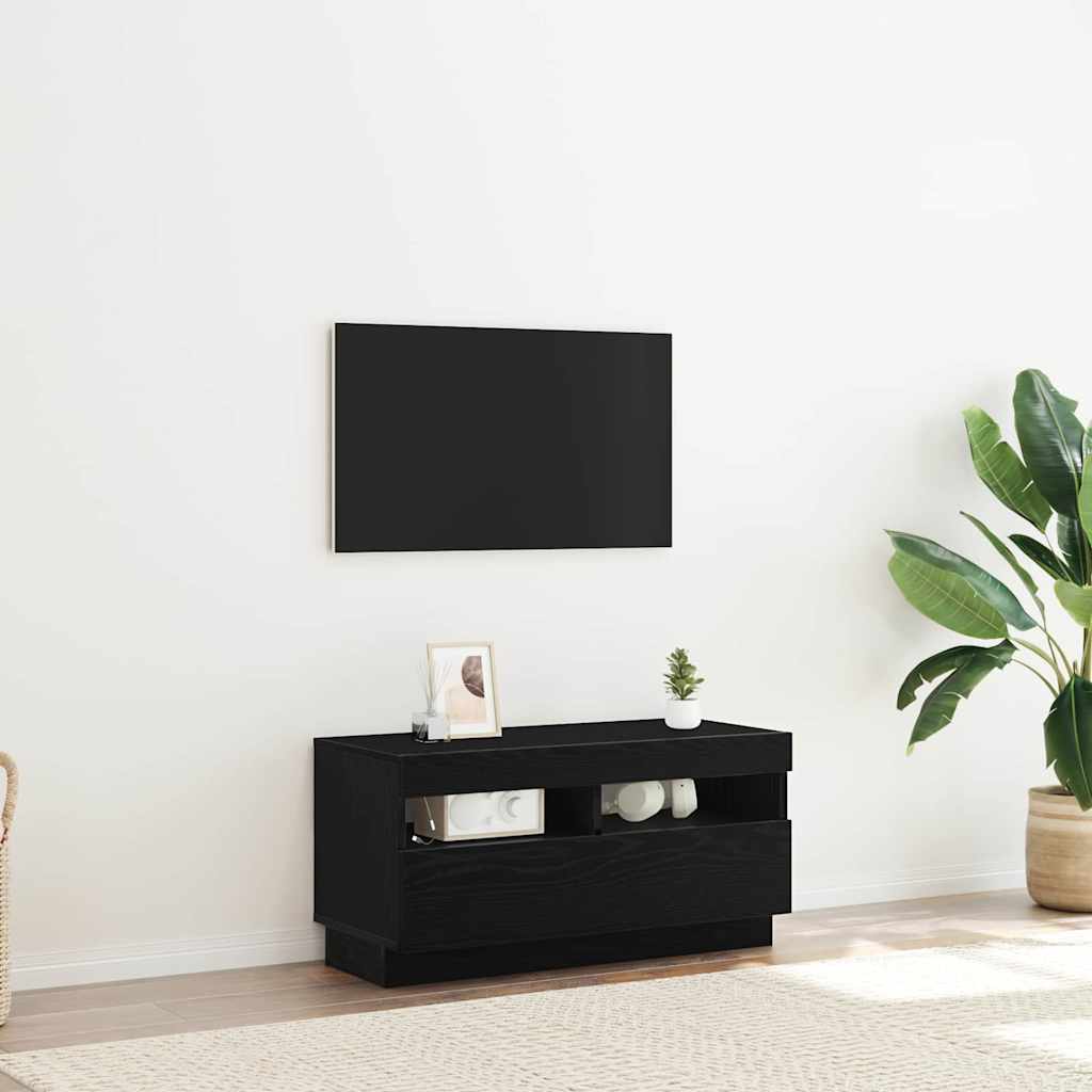 TV-skab 80 x 35 x 40 cm Sort eg Konstrueret træ