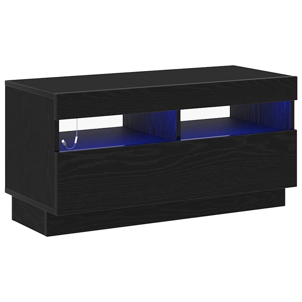 TV-skab 80 x 35 x 40 cm Sort eg Konstrueret træ