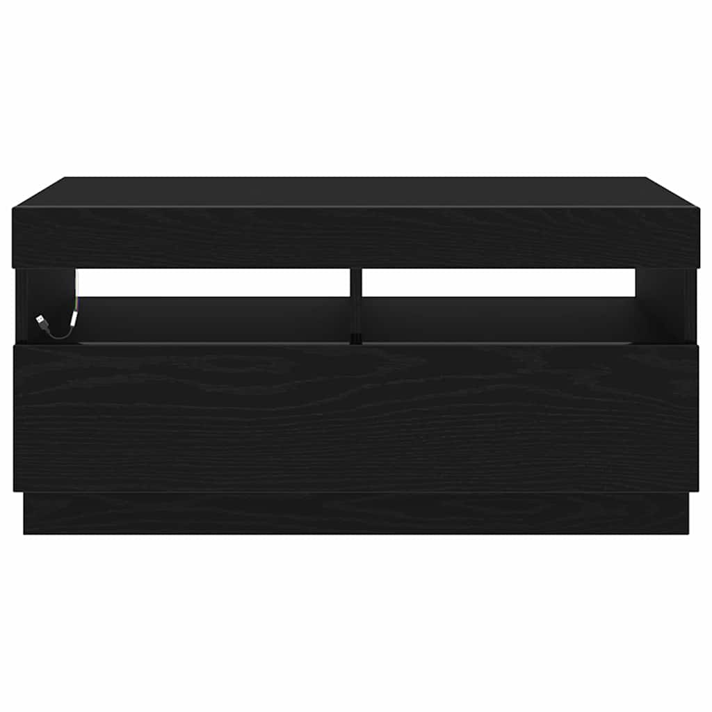 TV-skab 80 x 35 x 40 cm Sort eg Konstrueret træ