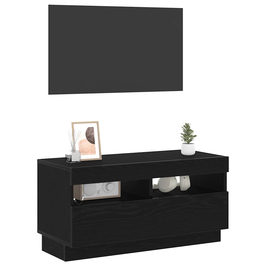 TV-skab 80 x 35 x 40 cm Sort eg Konstrueret træ