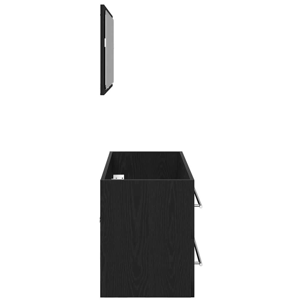 Vaskeskab Sort eg 90 x 45 x 1.5 cm Konstrueret træ