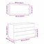 Vaskeskab Sort eg 90 x 45 x 1.5 cm Konstrueret træ