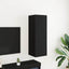 Væg TV Skab 30,5 x 30 x 90 cm Sort eg Konstrueret træ