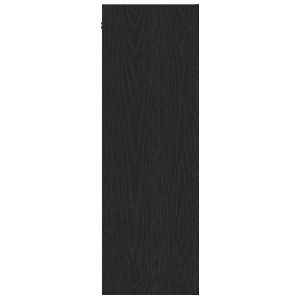 Væg TV Skab 30,5 x 30 x 90 cm Sort eg Konstrueret træ