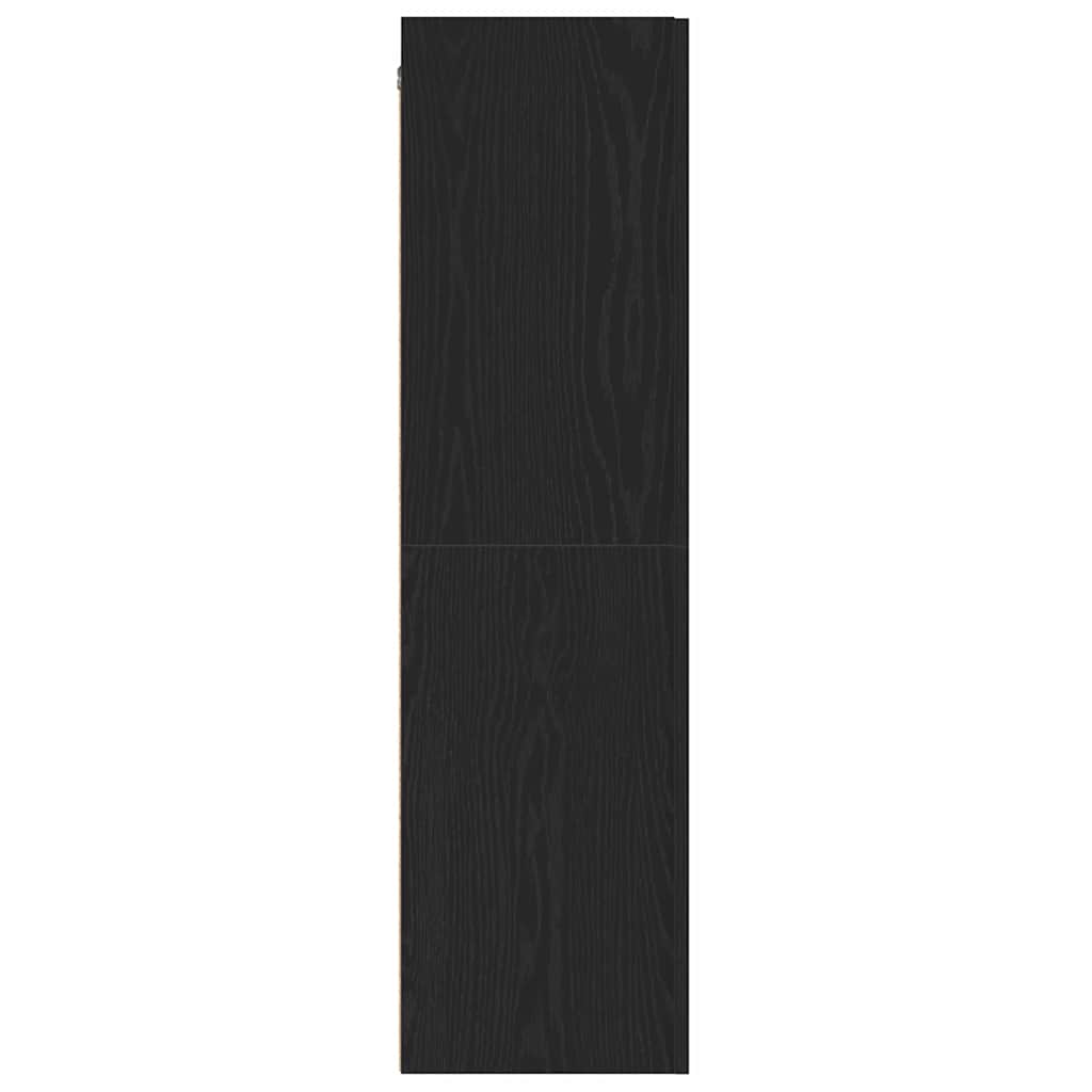 Væg TV Skab 30,5 x 30 x 110 cm Sort eg Konstrueret træ