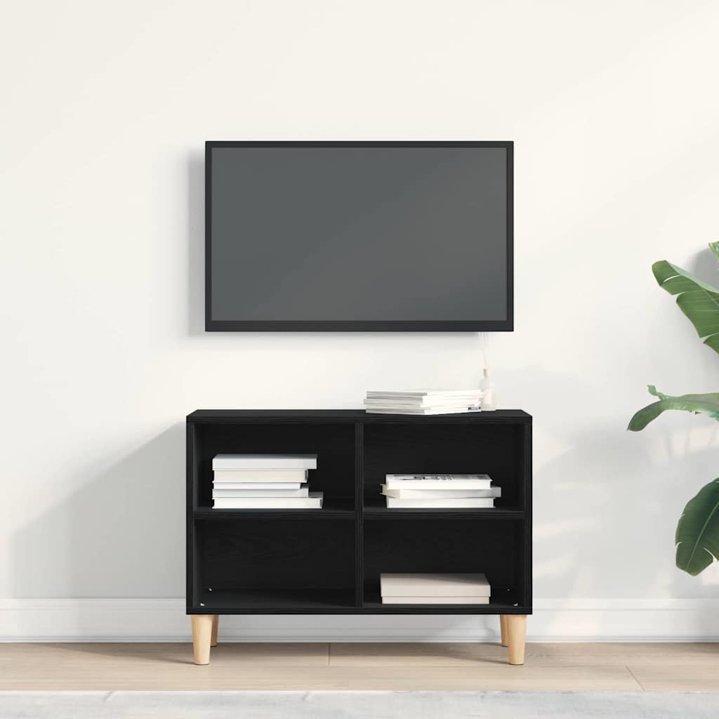TV-skab 69,5 x 30 x 50 cm Sort eg Konstrueret træ