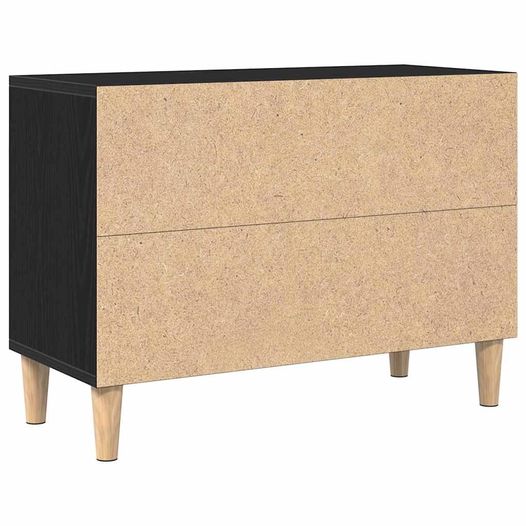TV-skab 69,5 x 30 x 50 cm Sort eg Konstrueret træ
