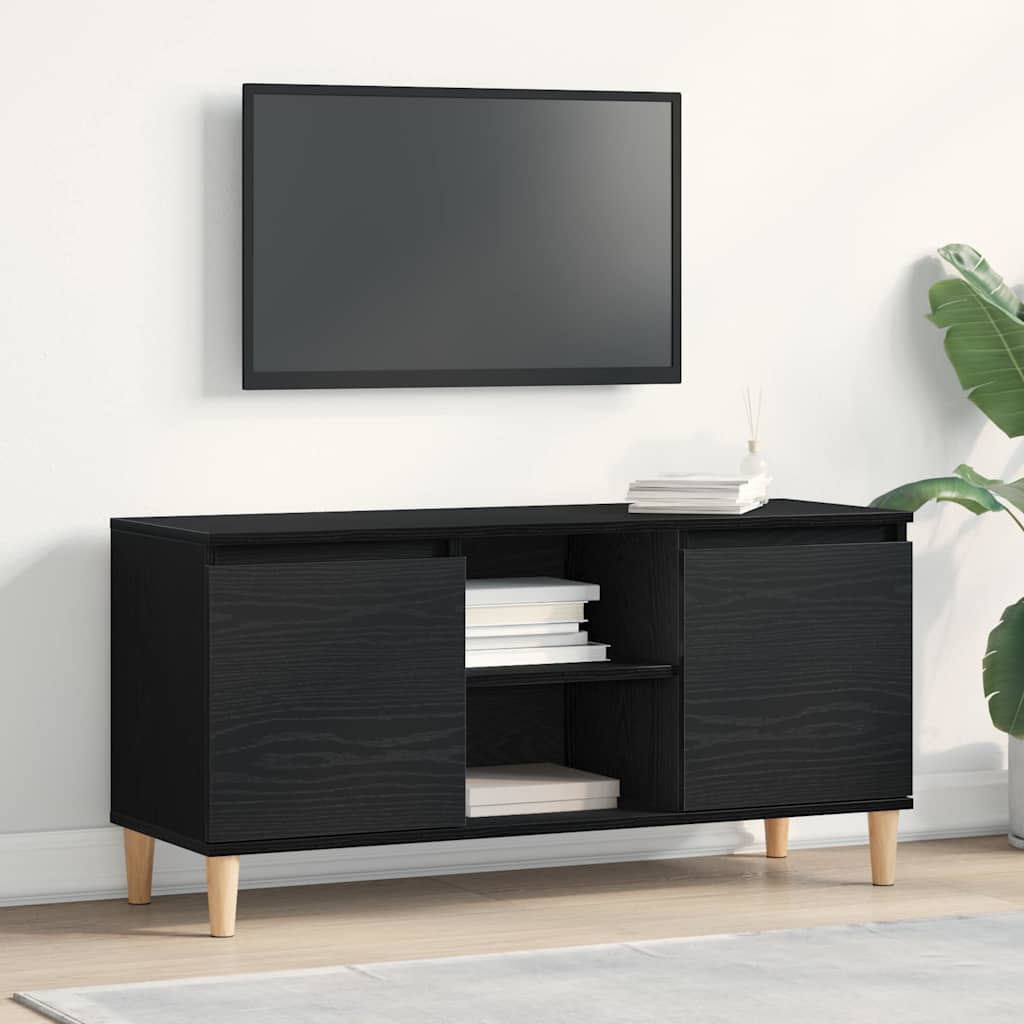 TV-skab 102 x 35 x 50 cm Sort eg Konstrueret træ