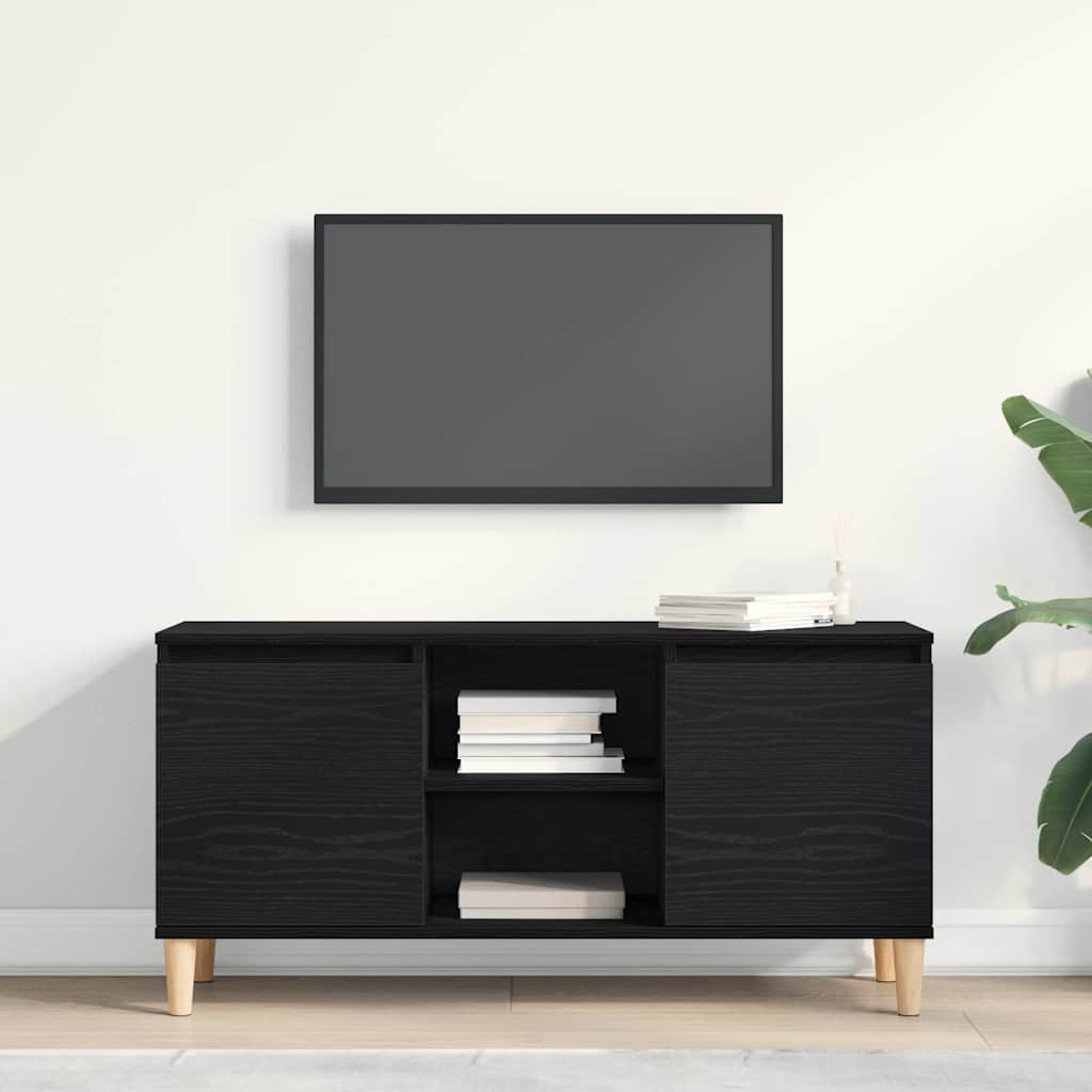 TV-skab 102 x 35 x 50 cm Sort eg Konstrueret træ
