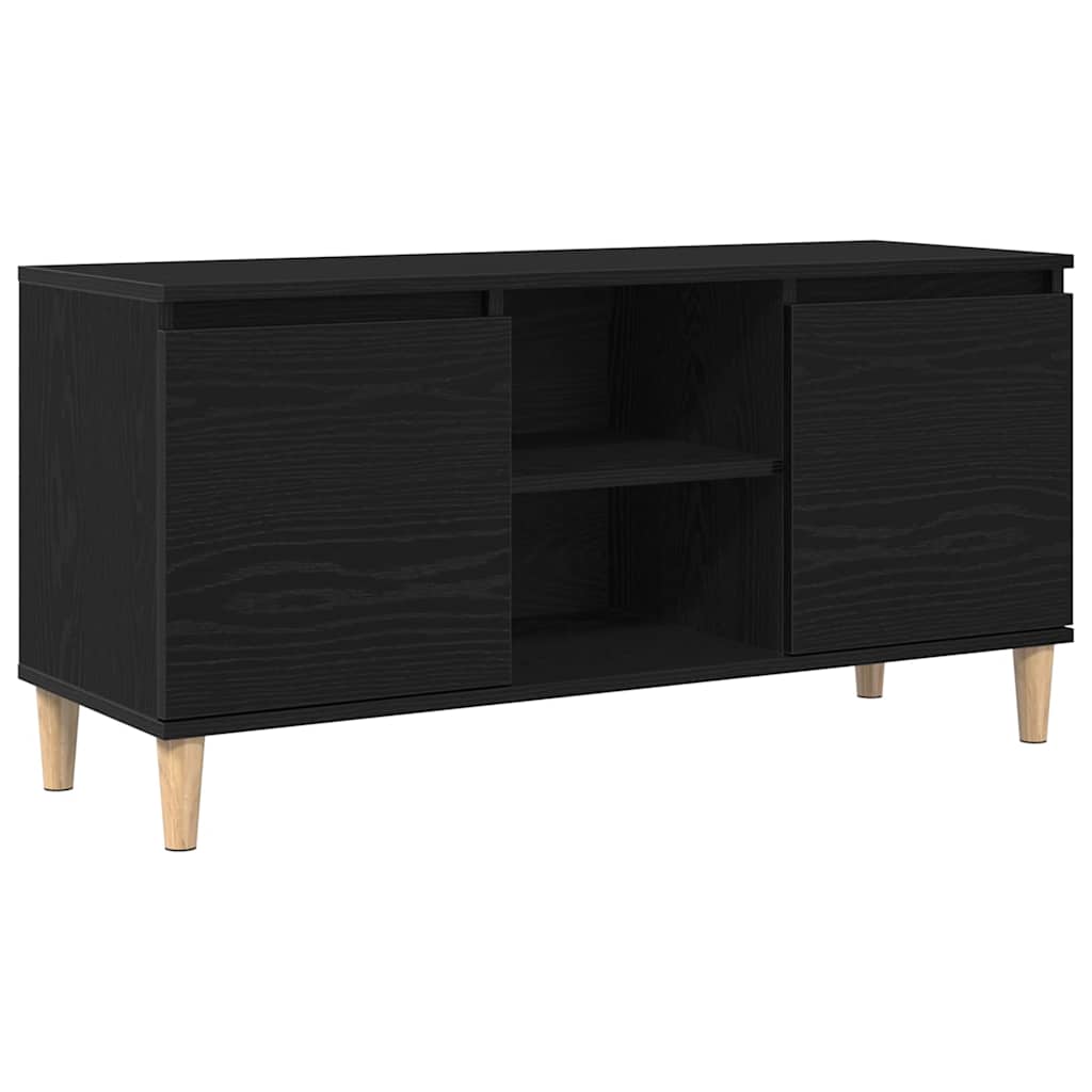 TV-skab 102 x 35 x 50 cm Sort eg Konstrueret træ