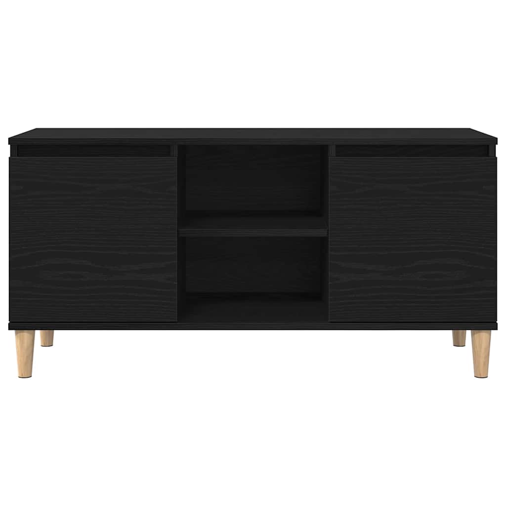 TV-skab 102 x 35 x 50 cm Sort eg Konstrueret træ