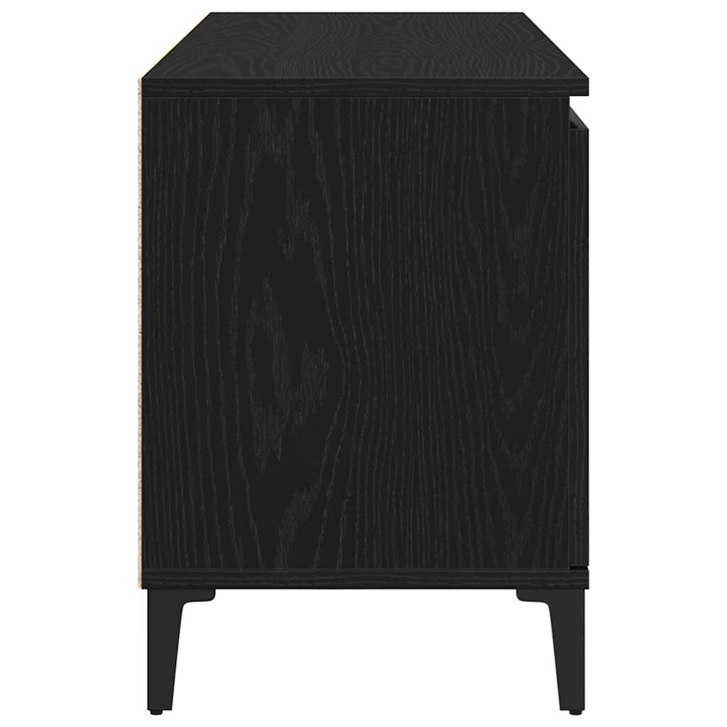 TV-skab 102 x 35 x 50 cm Sort eg Konstrueret træ