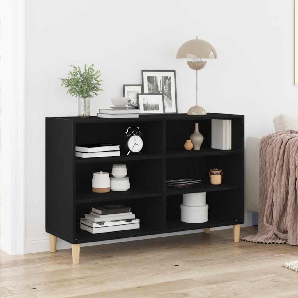 Sideboard 103,5 x 35 x 70 cm Konstrueret træ Sort eg