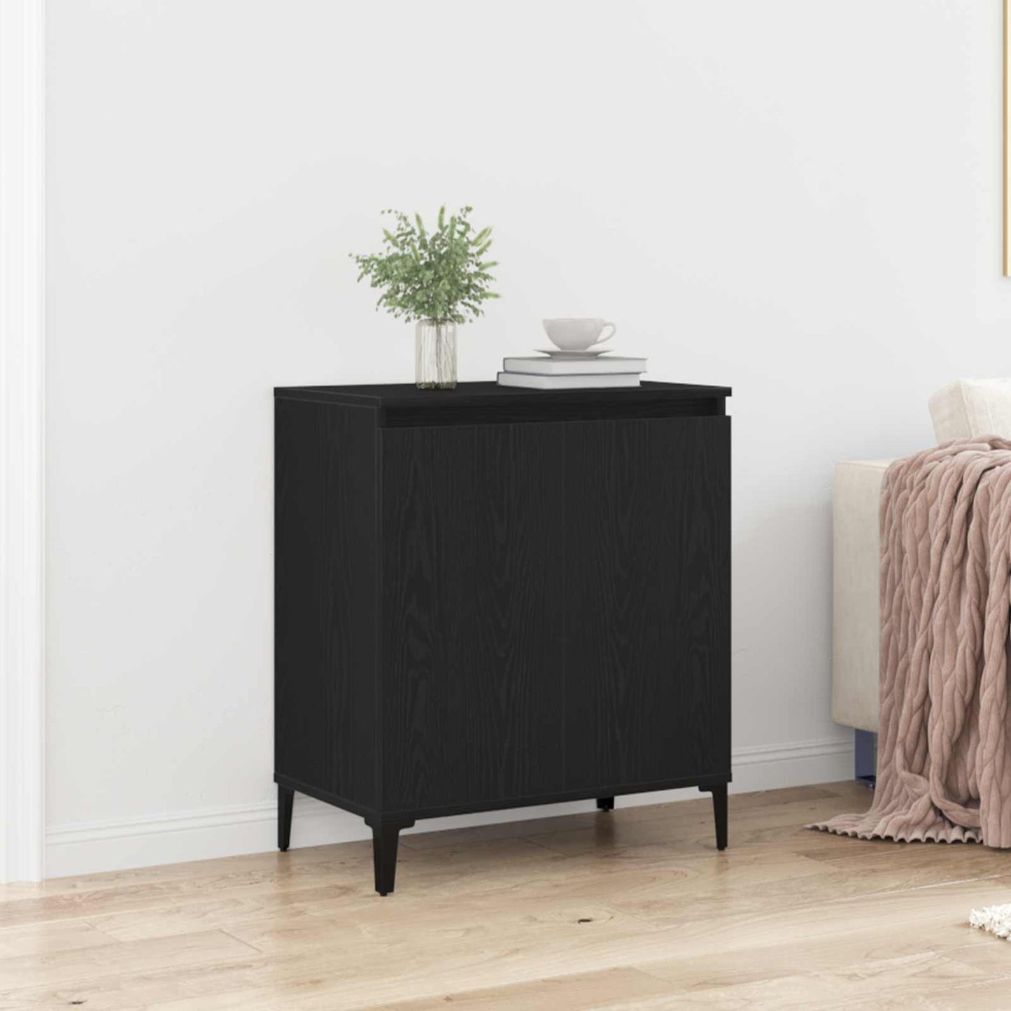Sideboard Sort eg 60 x 35 x 70 cm Konstrueret træ