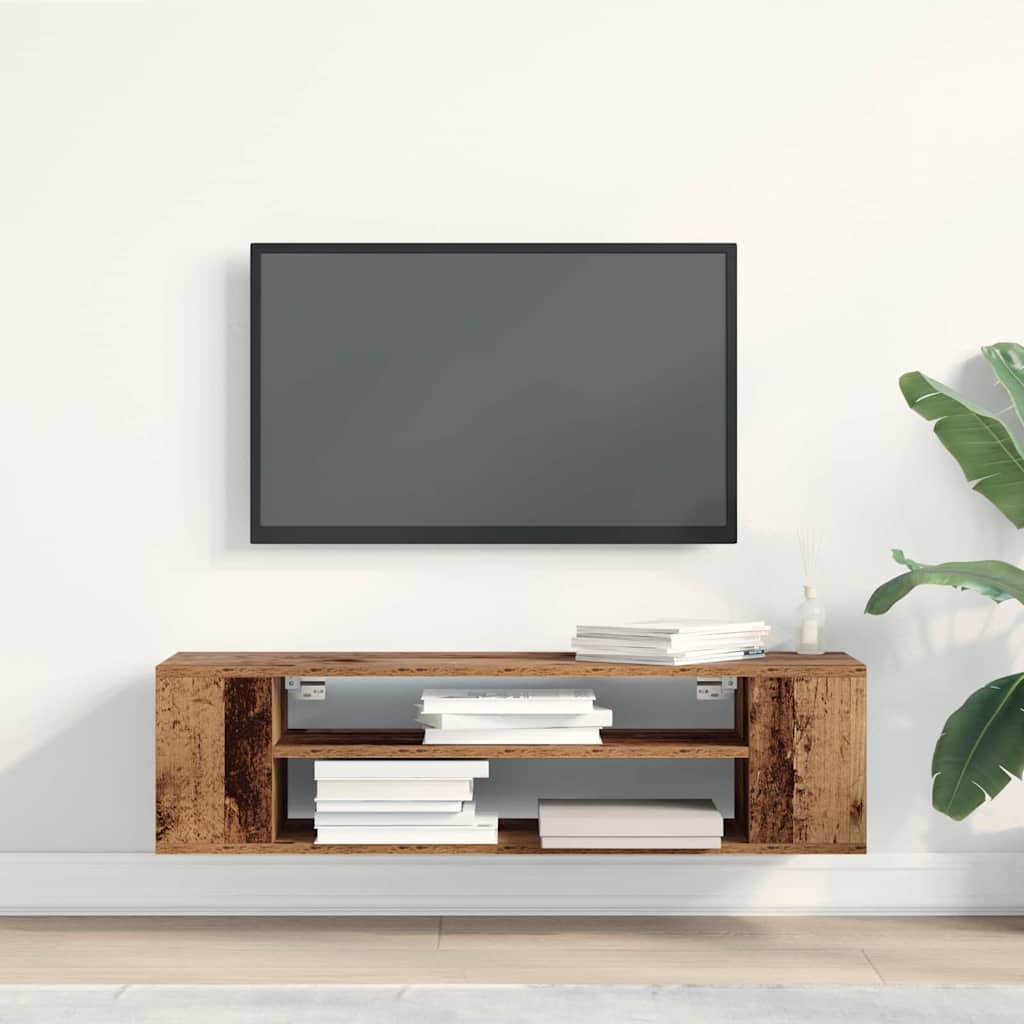 TV-skab 100 x 30 x 26,5 cm Gammelt træ Konstrueret træ