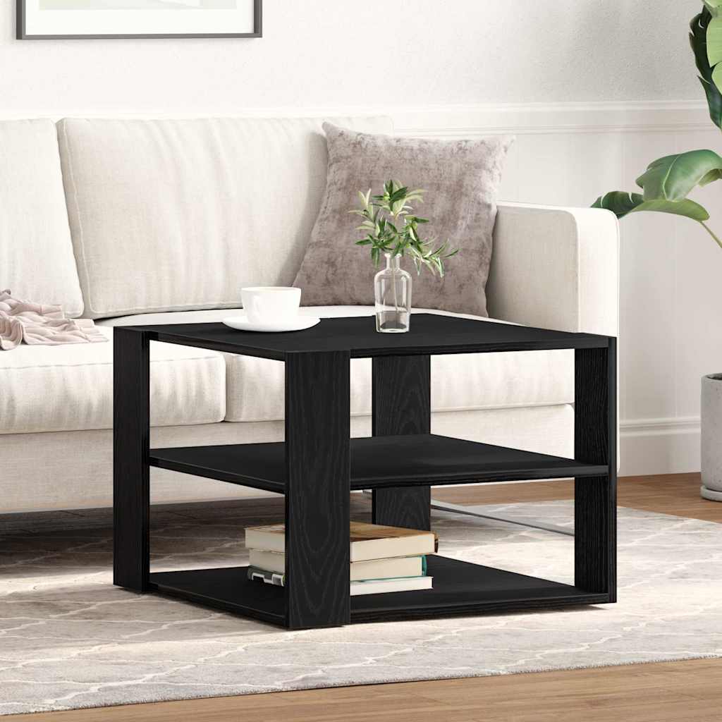 Sofabord Sort Eg 58 x 58 x 40 cm Konstrueret træ