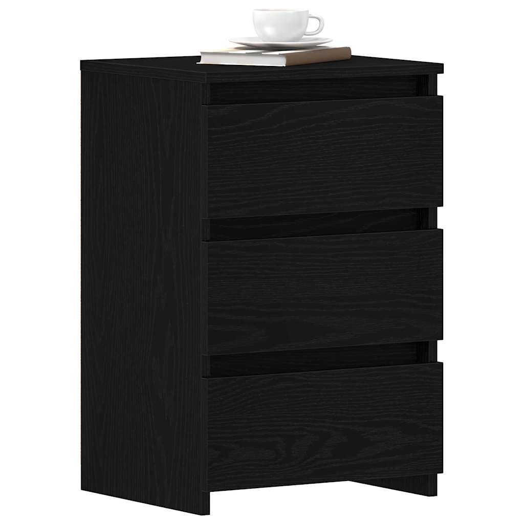 Natskab 2 stk. Sort eg 40 x 35 x 62,5 cm Konstrueret træ