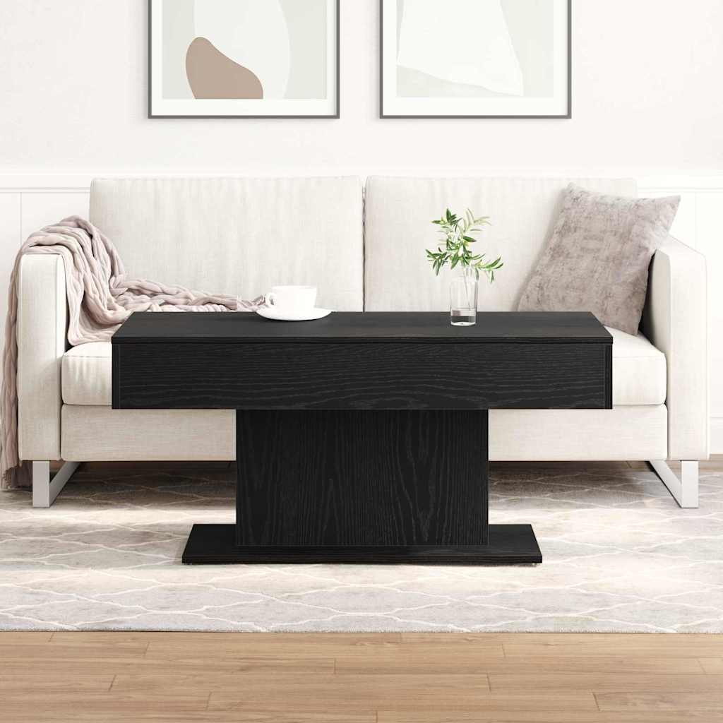 Sofabord Sort eg 96 x 50 x 45 cm Konstrueret træ