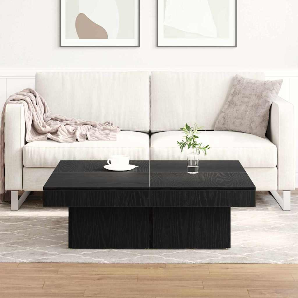 Sofabord Sort eg 90 x 90 x 28 cm Konstrueret træ
