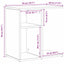 Sidebord Sort eg 50 x 30 x 50 cm Konstrueret træ