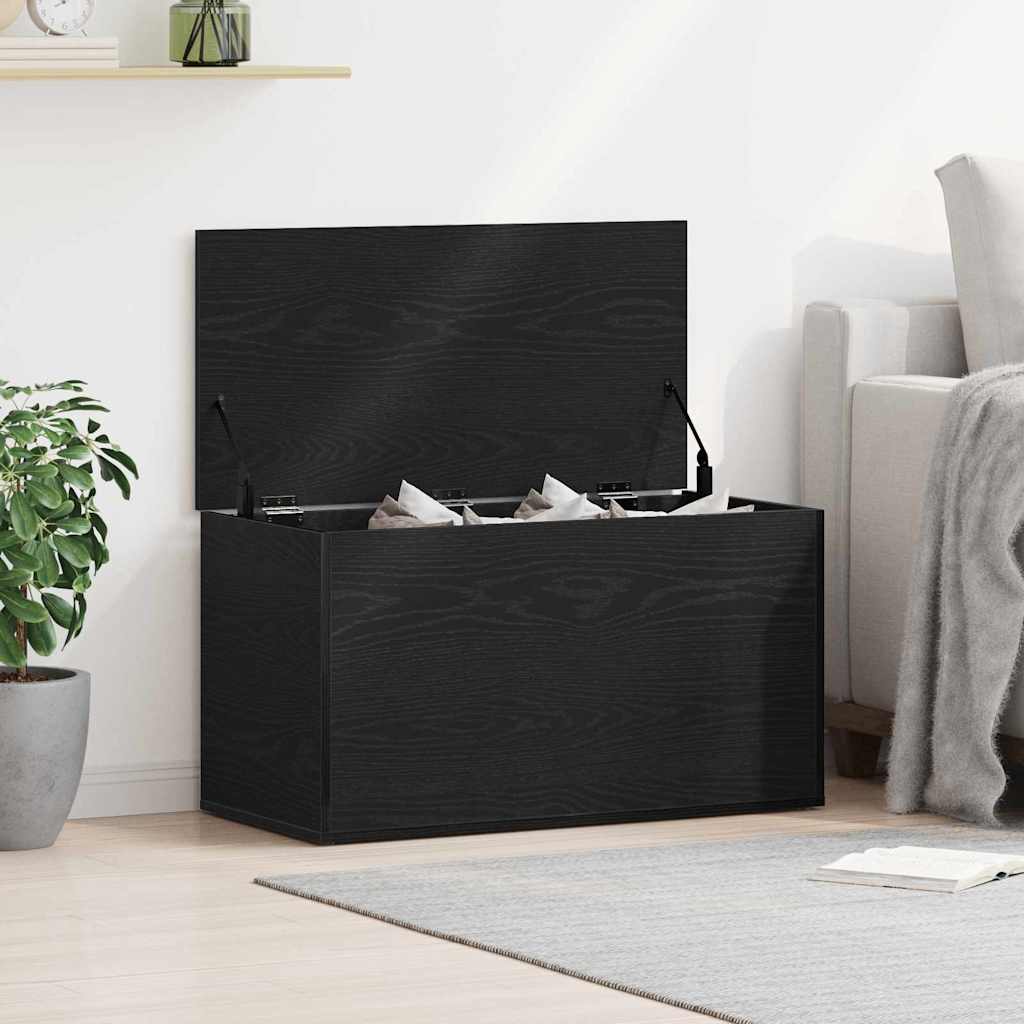 Opbevaringskasse Sort eg 84 x 42 x 46 cm Konstrueret træ