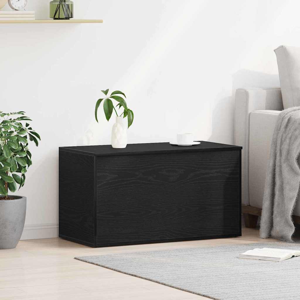 Opbevaringskasse Sort eg 84 x 42 x 46 cm Konstrueret træ