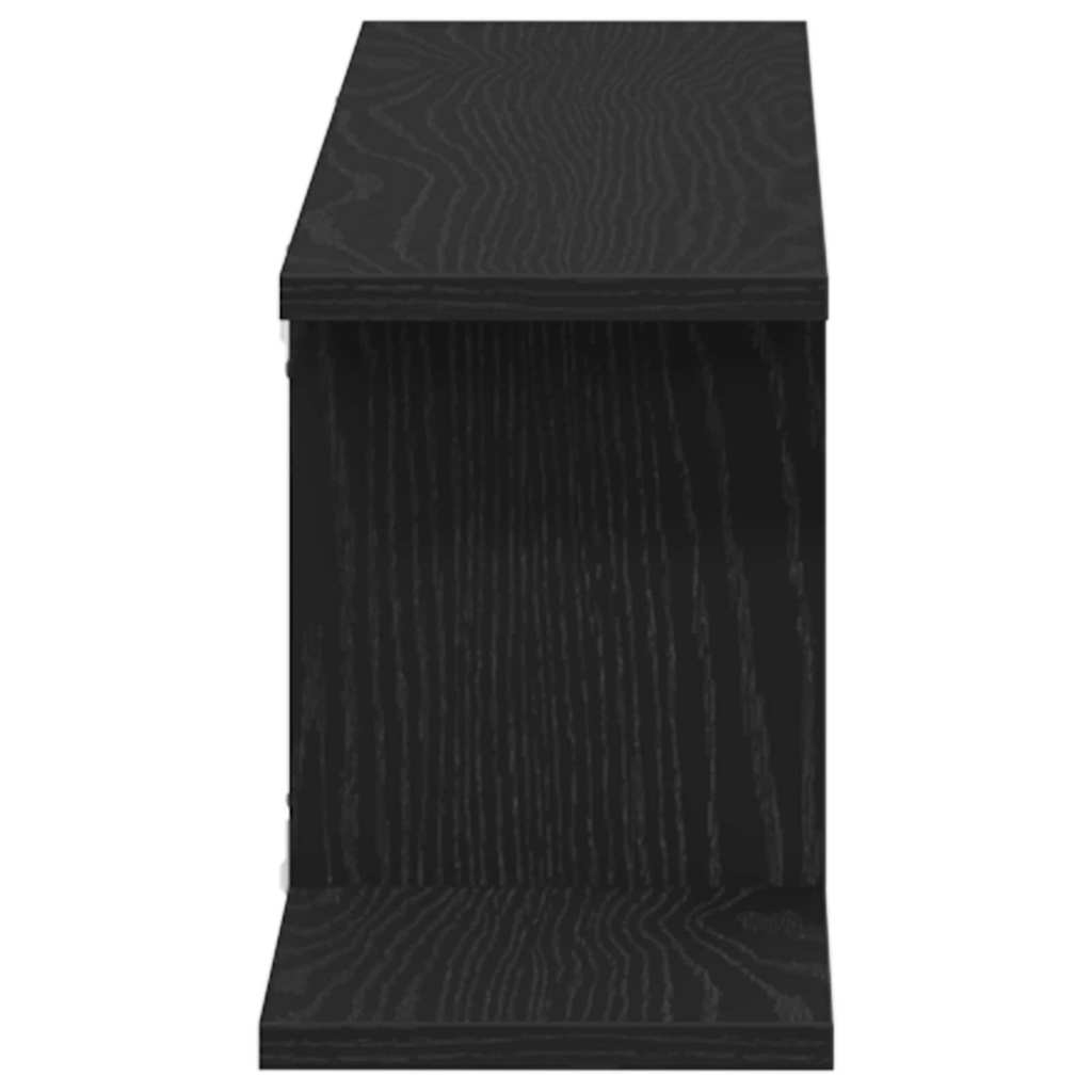 Vægmonteret TV Regal Vægmonteret Sort eg 125 x 18 x 23 cm