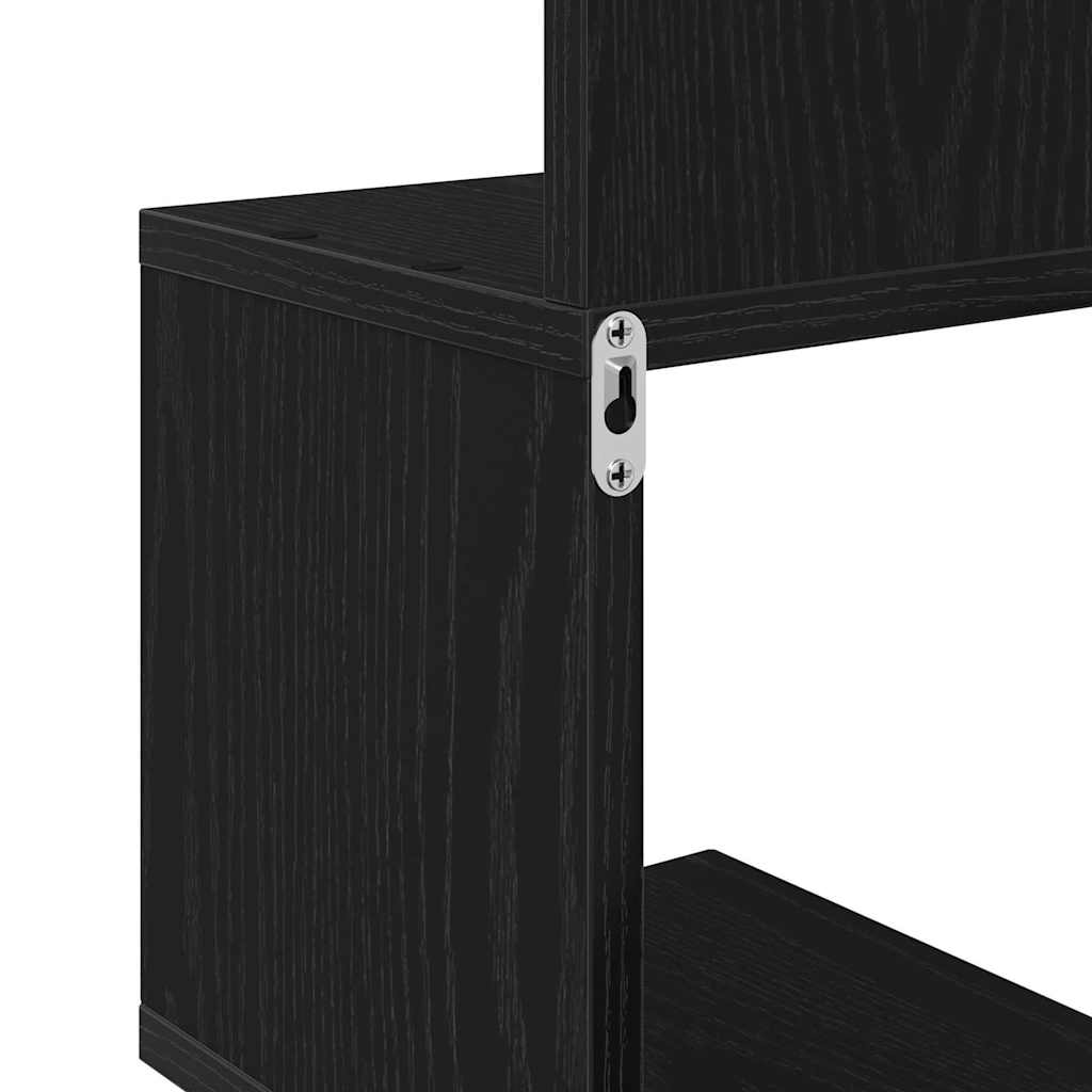 Hjørnehylde Vægmonteret Sort eg 20 x 20 x 127,5 cm