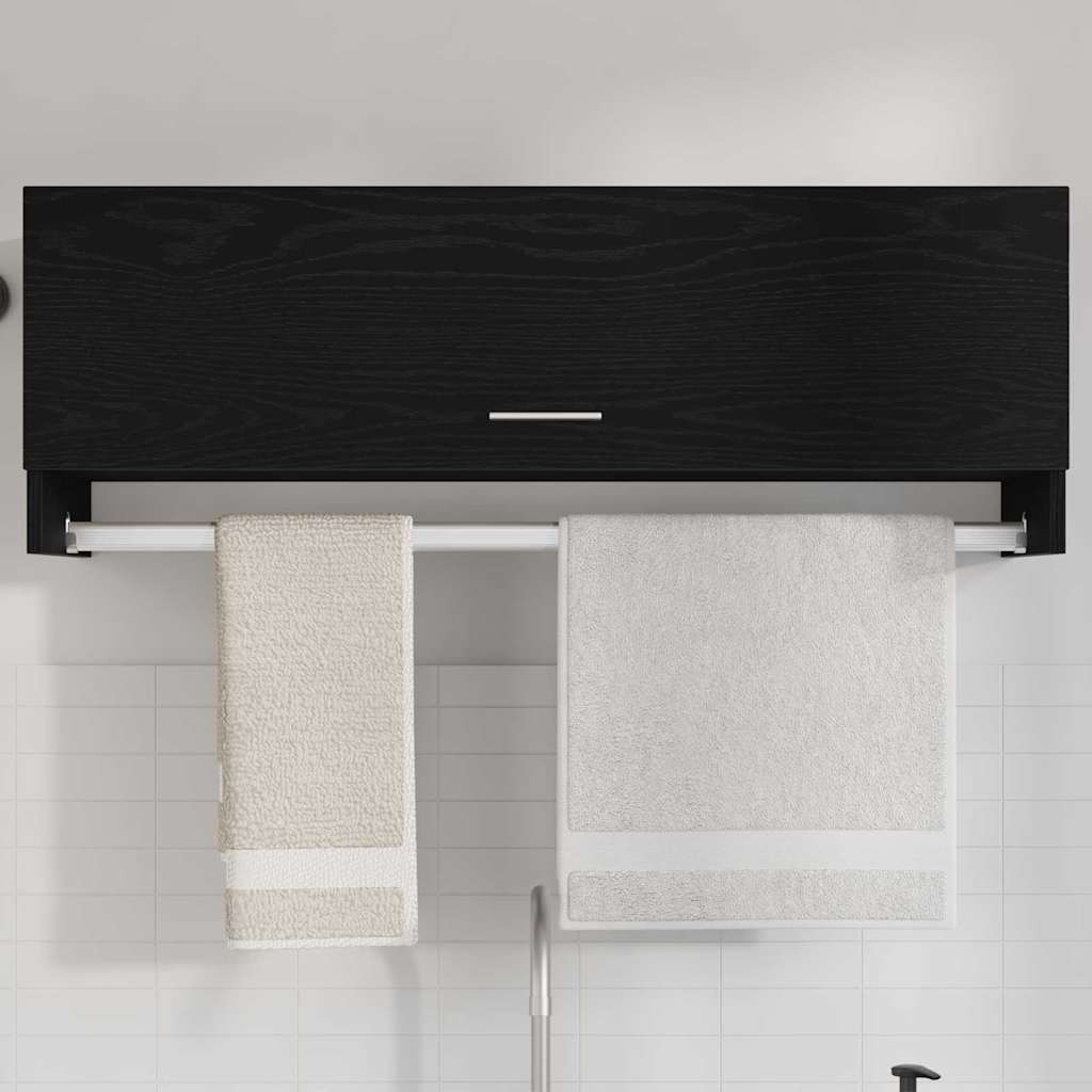 Garderobeskab Sort eg 100 x 32,5 x 35 cm Konstrueret træ