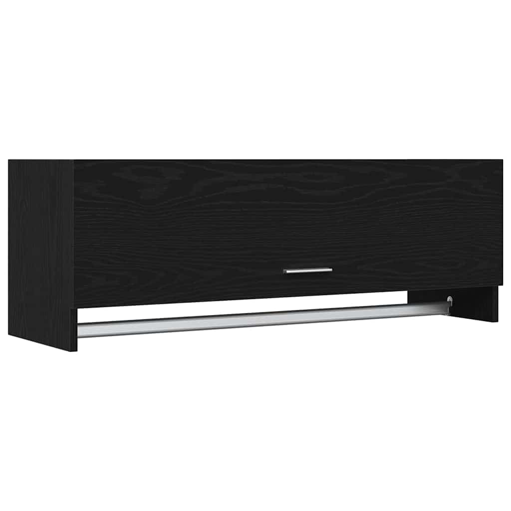 Garderobeskab Sort eg 100 x 32,5 x 35 cm Konstrueret træ