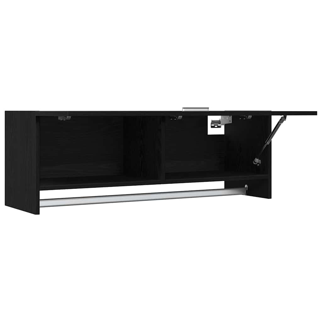Garderobeskab Sort eg 100 x 32,5 x 35 cm Konstrueret træ