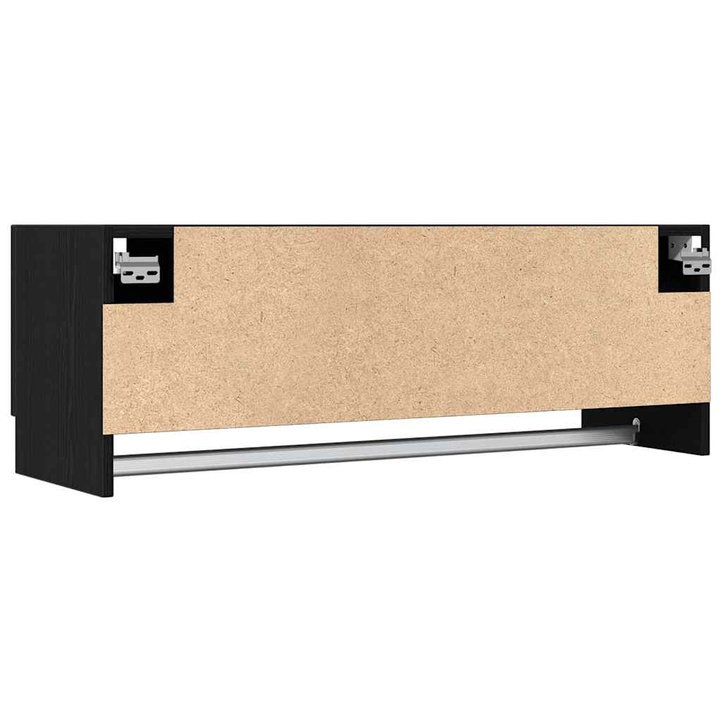Garderobeskab Sort eg 100 x 32,5 x 35 cm Konstrueret træ