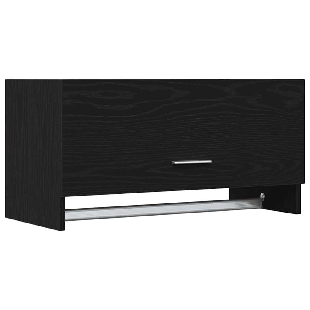 Garderobeskab Sort eg 70 x 32,5 x 35 cm Konstrueret træ