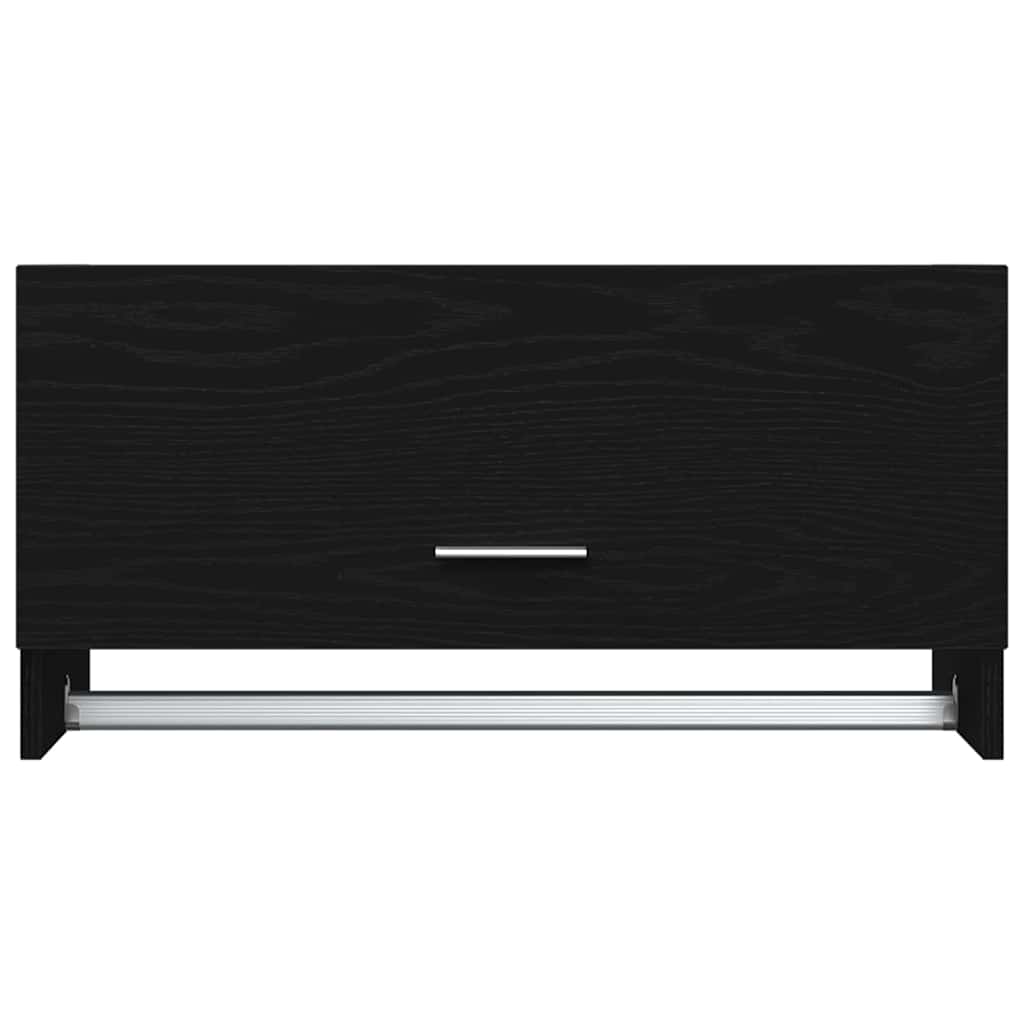 Garderobeskab Sort eg 70 x 32,5 x 35 cm Konstrueret træ