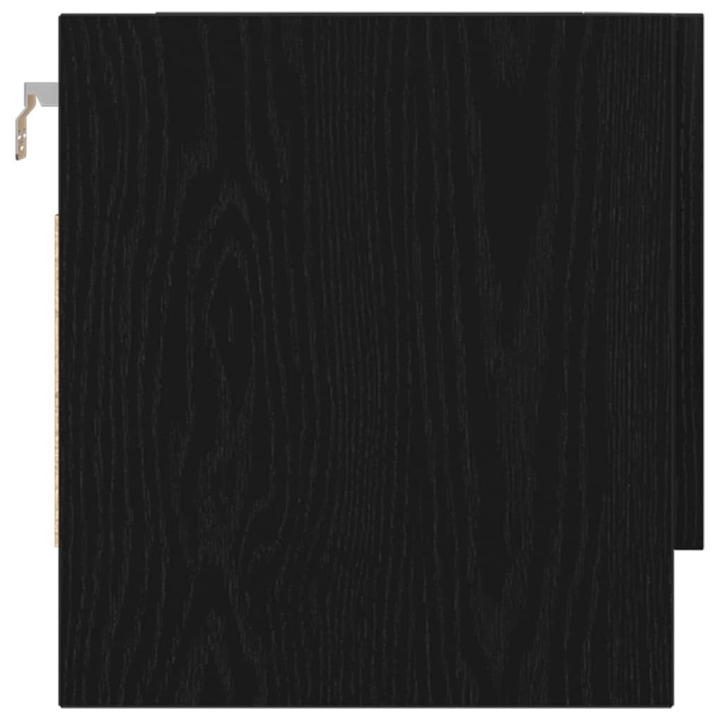 Garderobeskab Sort eg 70 x 32,5 x 35 cm Konstrueret træ