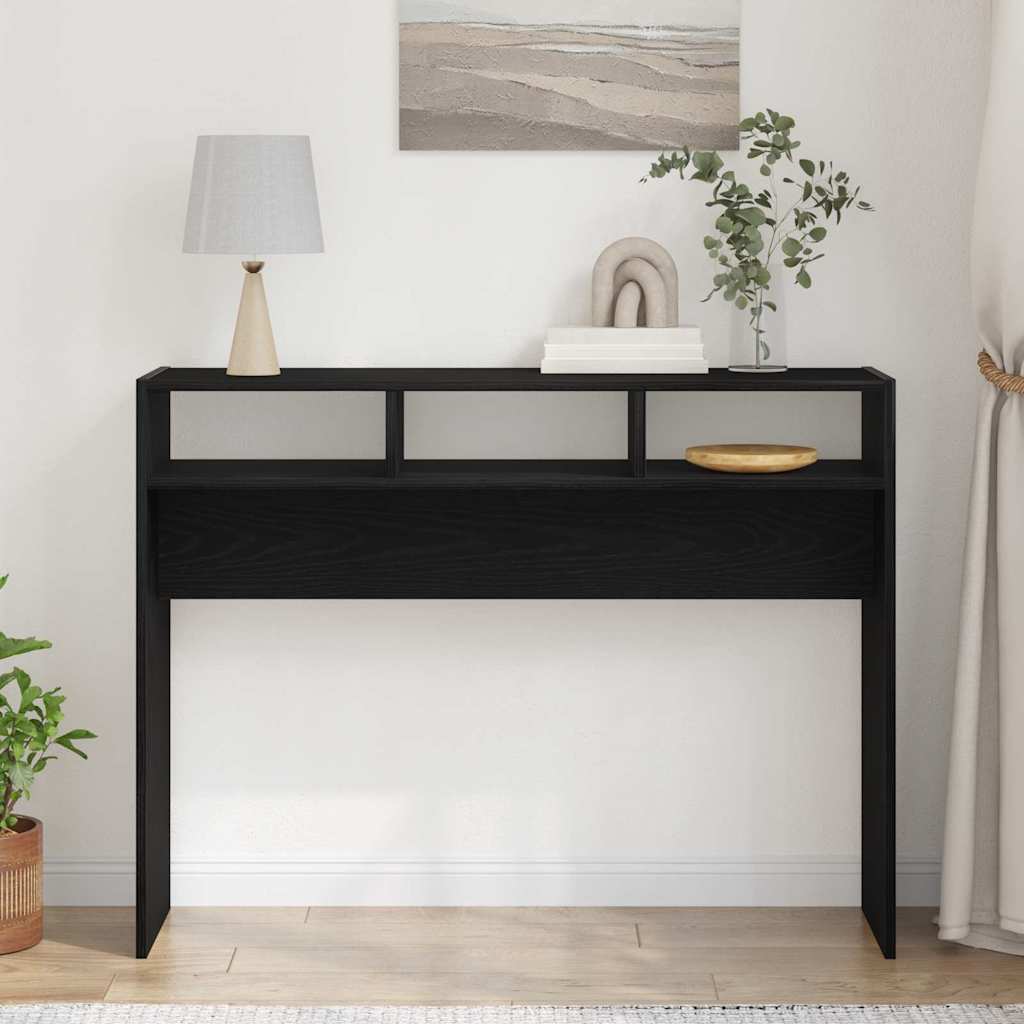 Konsolbord Sort eg 105 x 30 x 80 cm Konstrueret træ