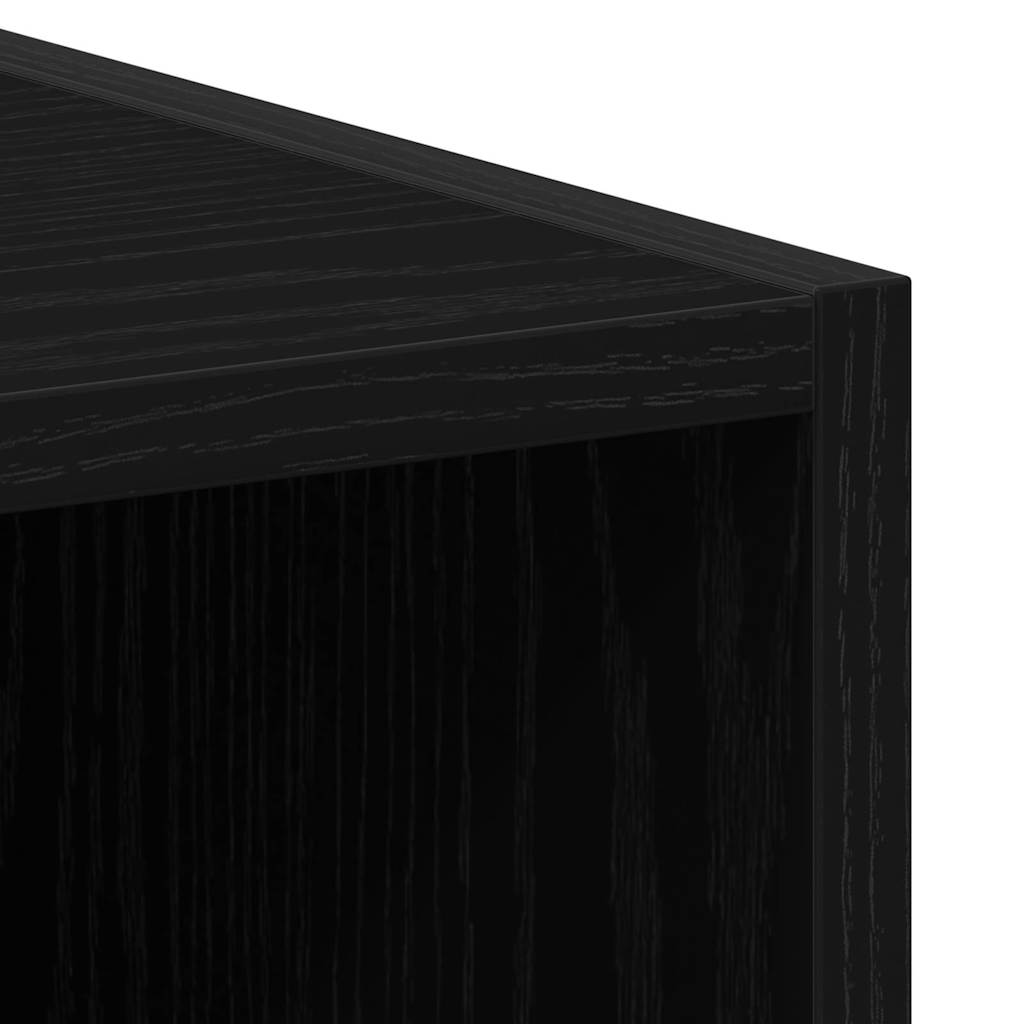 Vaskemaskineskab Sort eg 64 x 24 x 190 cm Konstrueret træ